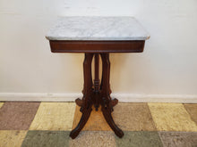 Load image into Gallery viewer, Victorian Rectangular Marble Top Parlor Table

