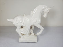 Load image into Gallery viewer, Mid Century Modern White Ceramic Tang Dynasty Horse Figurine

