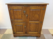 Load image into Gallery viewer, Vintage Oak White Clad Ice Chest Cabinet
