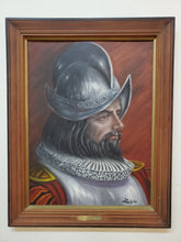 Load image into Gallery viewer, Vintage Spanish Conquistador Oil Painting By Douglas Lynch 1985
