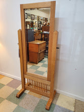 Load image into Gallery viewer, Amish Mission Oak Full Length Cheval Mirror By Country Classic Collection
