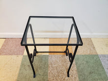 Load image into Gallery viewer, Vintage Wrought Iron Glass Top Table - Plantstand
