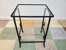 Load image into Gallery viewer, Vintage Wrought Iron Glass Top Table - Plantstand
