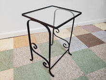 Load image into Gallery viewer, Vintage Wrought Iron Glass Top Table - Plantstand
