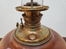 Load image into Gallery viewer, Antique Royal Hand Painted Center Draft Font Oil Lamp
