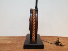 Load image into Gallery viewer, Vintage Nautical Block and Tackle Table Lamp - Underwriters Laboratories Inc.
