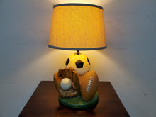 Load image into Gallery viewer, Sports Table Lamp - Soccer - Baseball - Football 1986
