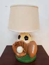 Load image into Gallery viewer, Sports Table Lamp - Soccer - Baseball - Football 1986
