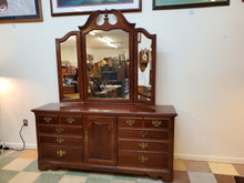 Load image into Gallery viewer, Vintage Cherry Triple Dresser - Winston Court By Thomasville - 9 Drawers
