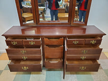 Load image into Gallery viewer, Vintage Cherry Triple Dresser - Winston Court By Thomasville - 9 Drawers
