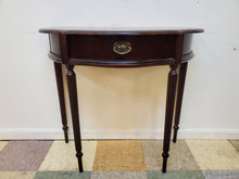 Load image into Gallery viewer, Half Round Cherry Entry Table - Hall Table With Drawer By Bombay
