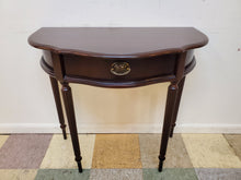 Load image into Gallery viewer, Half Round Cherry Entry Table - Hall Table With Drawer By Bombay
