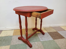 Load image into Gallery viewer, Antique Washstand With Drawer - Painted Red
