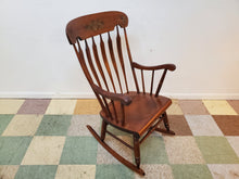 Load image into Gallery viewer, Vintage S. Bent and Bros Wooden Rocking Chair - Hand Painted
