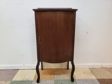 Load image into Gallery viewer, Antique Mahogany Sheet Music Cabinet With Talon Feet - Bow Front
