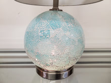 Load image into Gallery viewer, Celeste Glass Table Lamp - Blue Glass With Night Light

