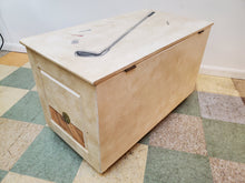 Load image into Gallery viewer, Wooden Toy Chest - Storage Chest - Sports Motif
