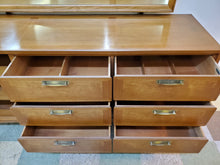 Load image into Gallery viewer, Red Lion Mid Century Modern Walnut Triple Dresser With Mirror - 9 Drawers
