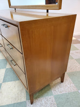 Load image into Gallery viewer, Red Lion Mid Century Modern Walnut Triple Dresser With Mirror - 9 Drawers
