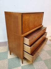 Load image into Gallery viewer, Red Lion Mid Century Modern Walnut Highboy Dresser - Gentleman Chest - 5 Drawers
