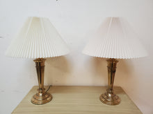 Load image into Gallery viewer, Pair Vintage Brass Table Lamps
