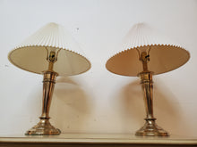 Load image into Gallery viewer, Pair Vintage Brass Table Lamps
