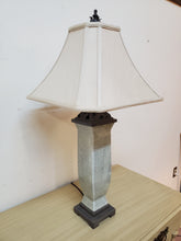 Load image into Gallery viewer, Vintage Table Lamp - Crazing Base - Leaf Finial
