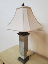 Load image into Gallery viewer, Vintage Table Lamp - Crazing Base - Leaf Finial
