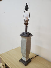 Load image into Gallery viewer, Vintage Table Lamp - Crazing Base - Leaf Finial
