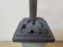 Load image into Gallery viewer, Vintage Table Lamp - Crazing Base - Leaf Finial
