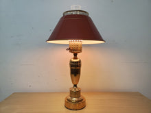 Load image into Gallery viewer, Vintage Brass Toleware Table Lamp
