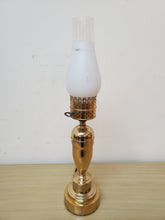 Load image into Gallery viewer, Vintage Brass Toleware Table Lamp
