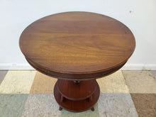 Load image into Gallery viewer, Vintage Mahogany Round Accent Table - Lamp Table
