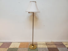 Load image into Gallery viewer, Vintage Brass Swing Arm Floor Lamp With Tulip Base
