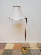 Load image into Gallery viewer, Vintage Brass Swing Arm Floor Lamp With Tulip Base
