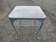 Load image into Gallery viewer, Vintage Wrought Iron Cocktail Coffee Table With Glass Top By Solebury
