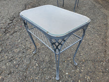 Load image into Gallery viewer, Vintage Wrought Iron Side Table With Glass Top By Solebury
