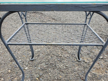 Load image into Gallery viewer, Vintage Wrought Iron Side Table With Glass Top By Solebury
