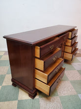 Load image into Gallery viewer, Vintage Solid Chery Triple Dresser With Mirror - 12 Drawers
