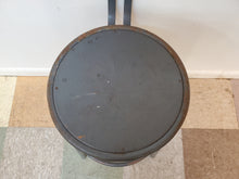 Load image into Gallery viewer, Vintage Metal Industrial Stool With Back Rest
