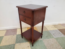 Load image into Gallery viewer, Two Drawer Cherry Side Table - Nightstand By Bombay Company
