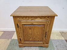 Load image into Gallery viewer, Vintage Oak Single Door Cabinet - Side Table
