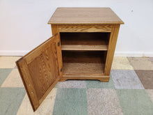 Load image into Gallery viewer, Vintage Oak Single Door Cabinet - Side Table
