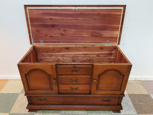 Load image into Gallery viewer, Vintage Cherry Cedar Chest With Drawer
