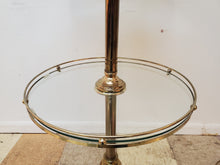 Load image into Gallery viewer, Vintage Brass Floor Lamp With Glass Table Top
