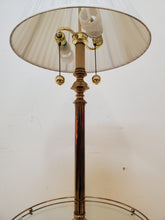 Load image into Gallery viewer, Vintage Brass Floor Lamp With Glass Table Top
