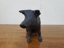 Load image into Gallery viewer, Vintage Black Cast Iron Pig Coin Bank
