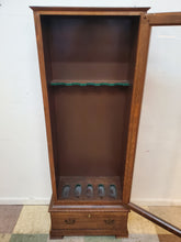 Load image into Gallery viewer, Vintage Pine Gun Cabinet With Drawer and Key - Holds 5 Long By Mastercraft
