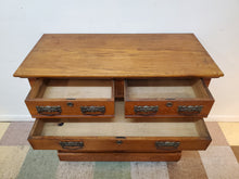 Load image into Gallery viewer, Antique Oak Sideboard Buffet Server Cabinet
