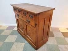 Load image into Gallery viewer, Antique Oak Sideboard Buffet Server Cabinet
